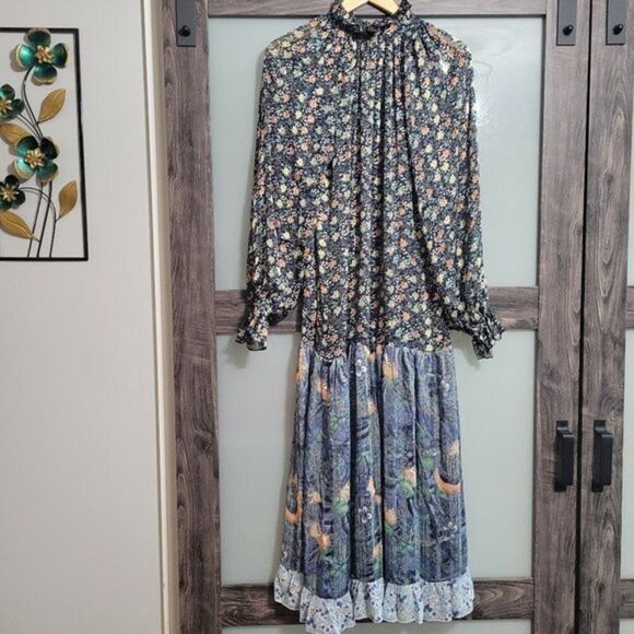 2/30 Code X Mode sheer mixed print maxi dress - Picture 6 of 6